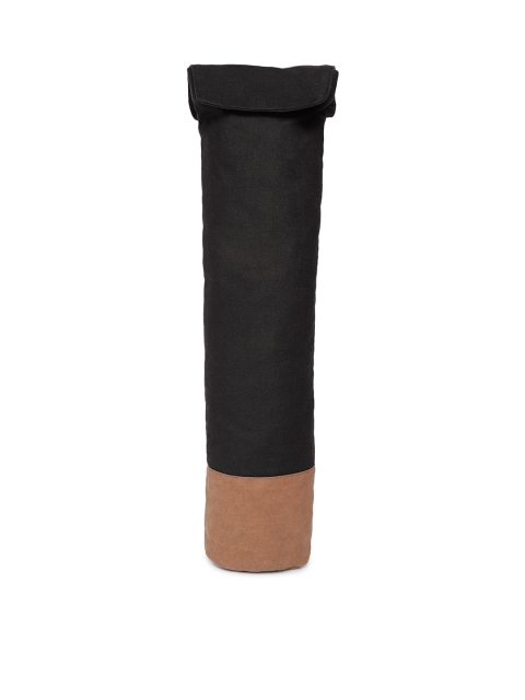 

Kanvas Katha Women Black & Brown Colourblocked Yoga Mat Bag