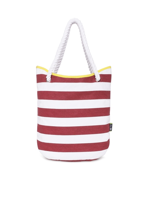 

Kanvas Katha Red & White Striped Shoulder Bag