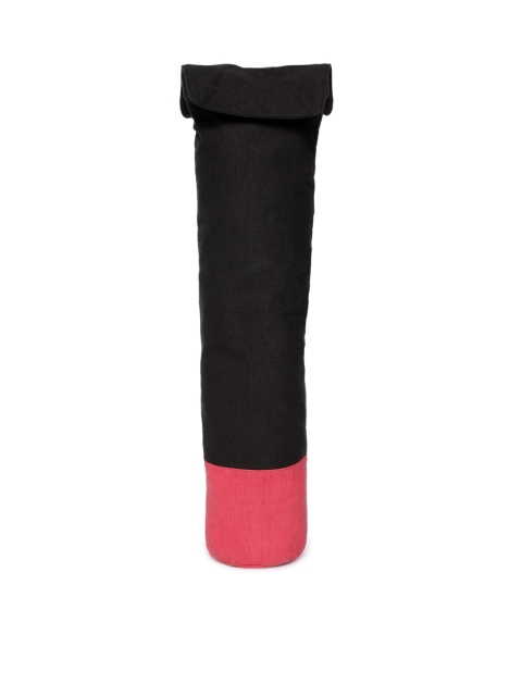 

Kanvas Katha Women Black & Pink Colourblocked Yoga Mat Bag