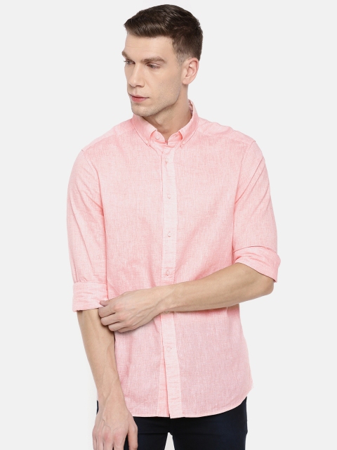

Calvin Klein Jeans Men Peach-Coloured Slim Fit Solid Casual Shirt