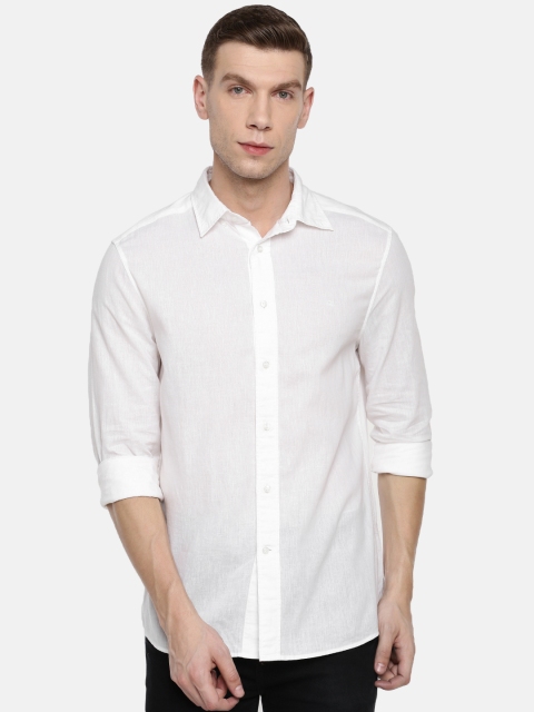 

Calvin Klein Jeans Men White Slim Fit Solid Casual Shirt