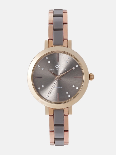 

Daniel Klein Women Gunmetal-Toned Embellished Analogue Watch DK10251-9, Metallic