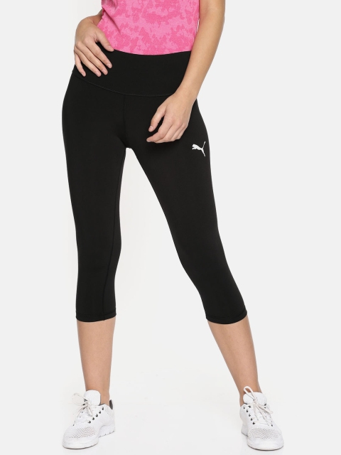

Puma Women Black Solid Active 3/4 Puma Tights