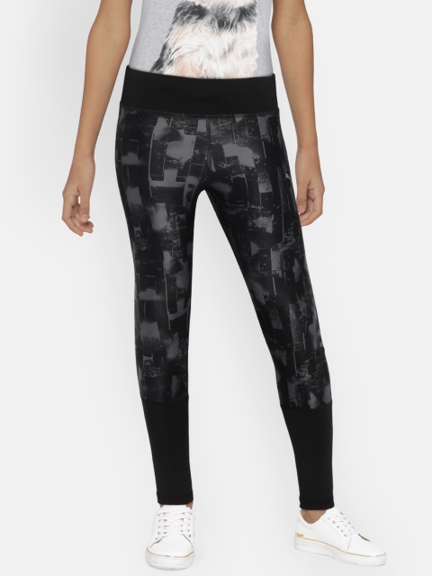 

Puma Girls Black & Grey Printed Explosive AOP Leggings