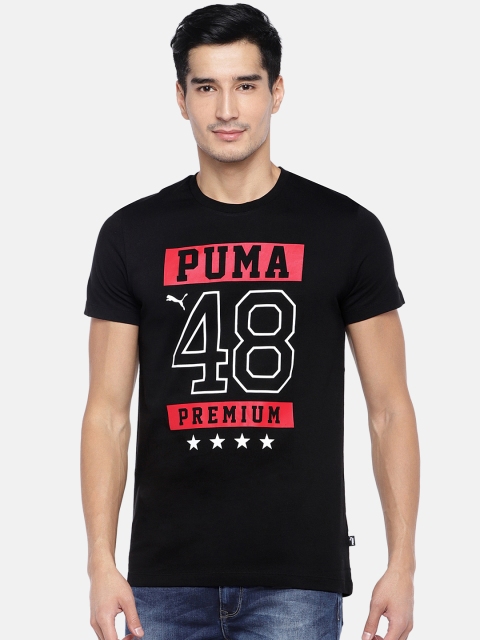 

Puma Men Black Red Graphic VIII Tshirt