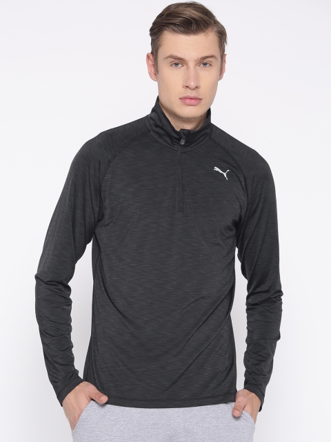 

Puma Men Charcoal Solid High Neck T-shirt