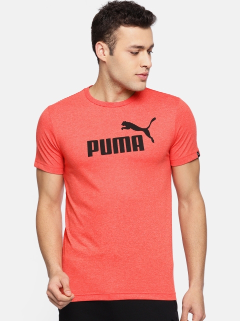 

Puma Men Orange Printed Round Neck T-shirt