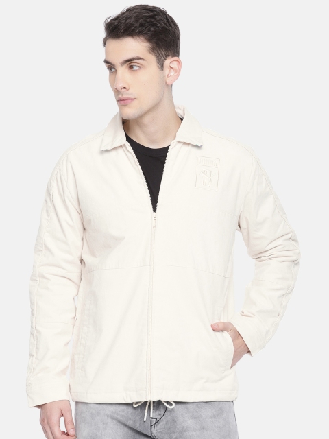 

Puma Men Cream-Coloured Solid BIG SEAN Tailored Jacket