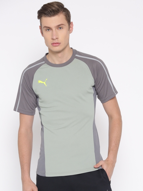 

Puma Men Grey Colourblocked Round Neck T-shirt