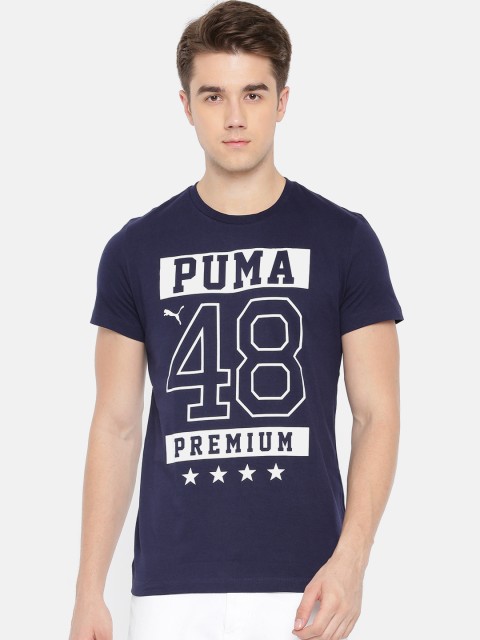 

Puma Men Navy Blue Printed T-shirt