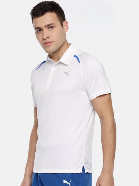 

Puma Men White Solid Polo Collar T-shirt