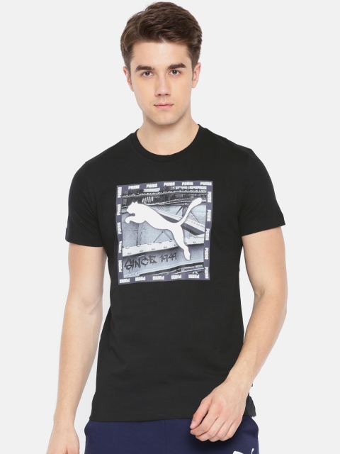 

Puma Men Black Printed Round Neck Graphic T-shirt