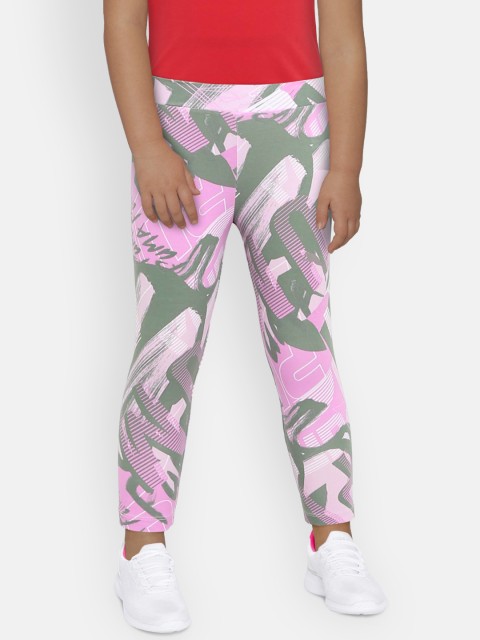 

Puma Girls Pink & Green Tights