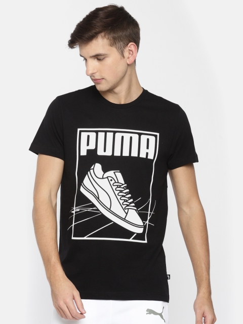 

Puma Men Black Printed Slim Fit Drycell Technology Track T-shirt