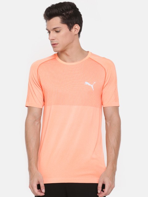 

Puma Men Orange evoKNIT T-shirt