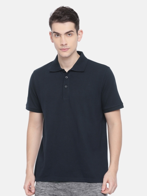 

Puma Men Navy Blue Solid Polo Collar T-shirt