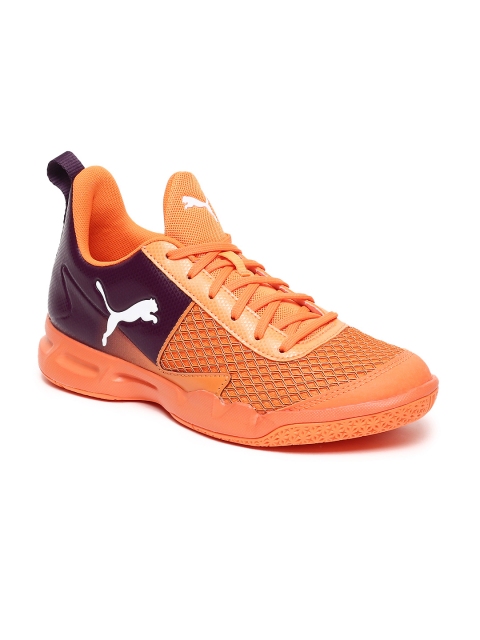 

Puma Boys Orange Badminton Shoes