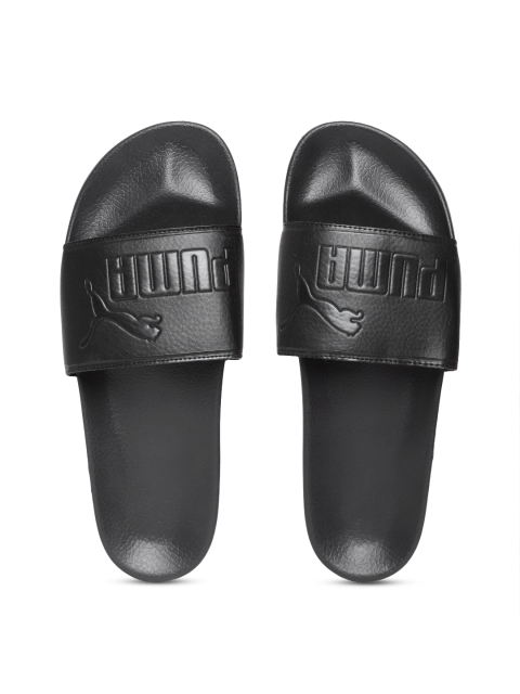 

Puma Unisex Black Leadcat Self-Design Sliders