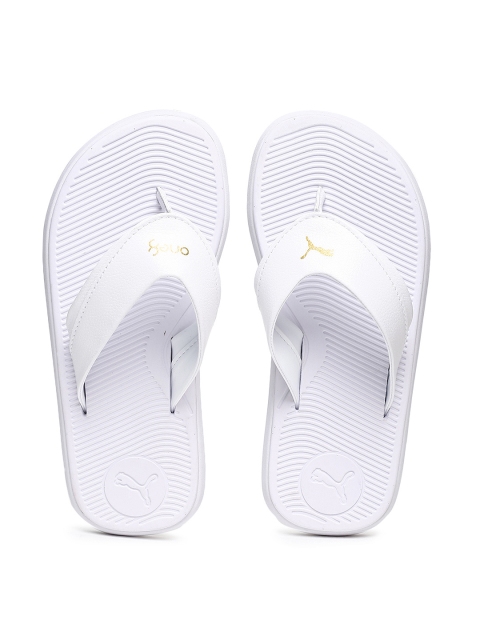 

Puma Men White Solid Thong Stark One8 IDP Flip-Flops