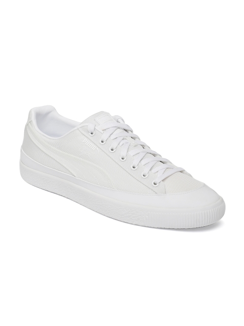 

Puma Men White Clyde Rubber Toe Sneakers