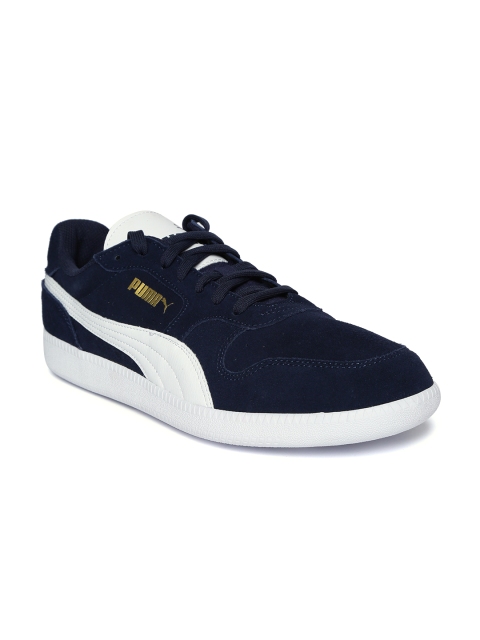 

Puma Men Navy Blue Solid Icra Trainer Suede Sneakers