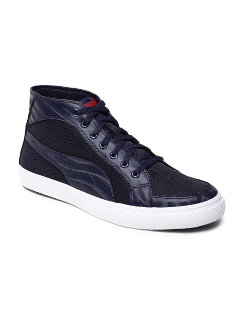 

Puma Men Navy Blue Hip-Hop Styx IDP Peacoat Mid-Top Sneakers