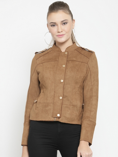 

Latin Quarters Women Brown Solid Tailored Jacket