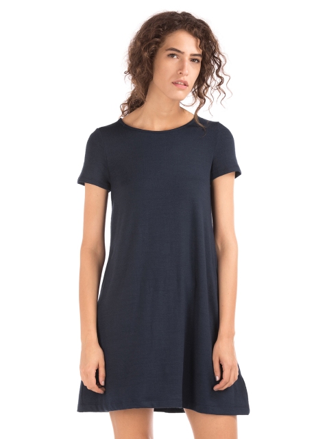 

GAP Women Blue Softspun Short Sleeve T-Shirt Dress, Navy blue