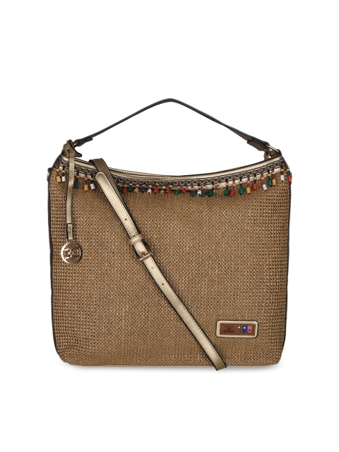 

ESBEDA Gold-Toned Self Design Handheld Bag