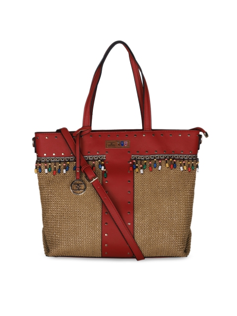 

ESBEDA Women Red & Brown Printed Shoulder Bag