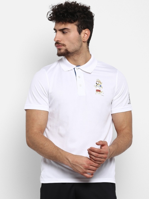 

FIFA U-17 WC Men White Solid Polo Collar T-shirt with Anti-Static Technology