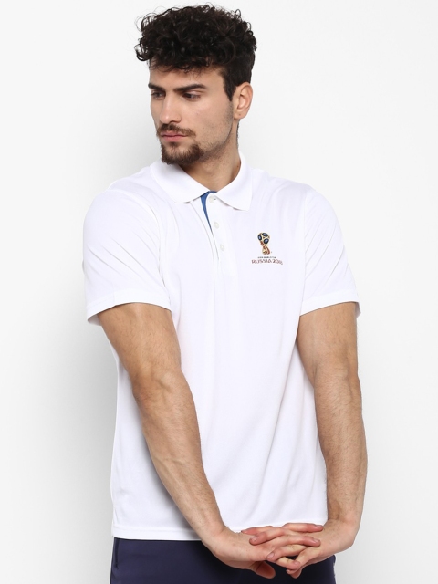 

FIFA U-17 WC Men White Solid Polo Collar T-shirt with Anti-Static Technology