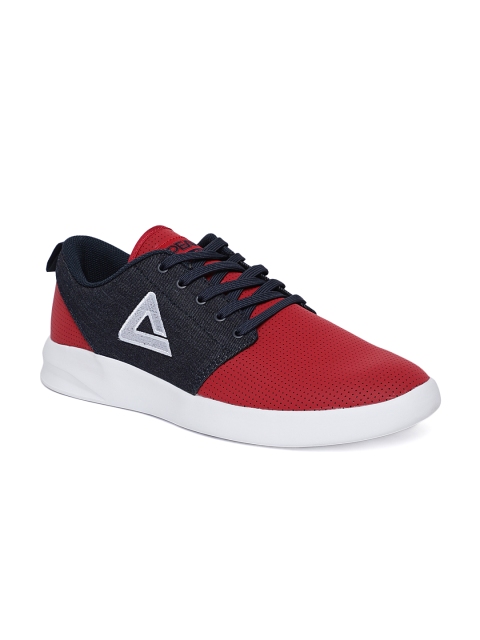 

PEAK Men Red & Navy Blue Sneakers