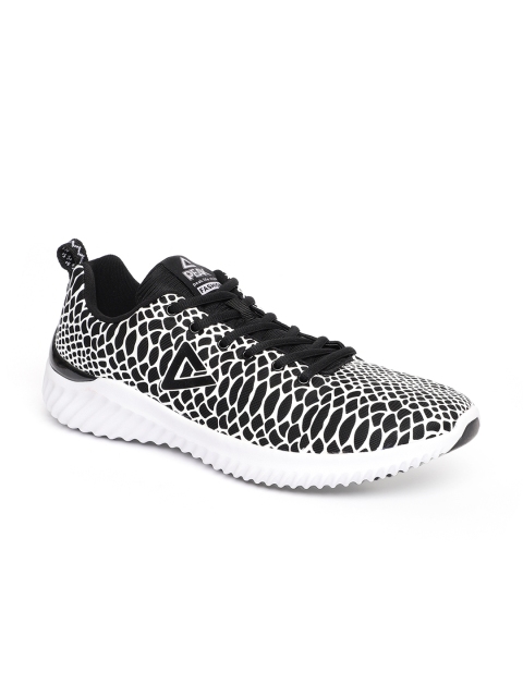 

PEAK Men White & Black Running Shoes