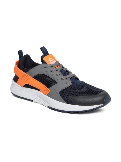

PEAK Men Grey & Navy Blue Running Shoes