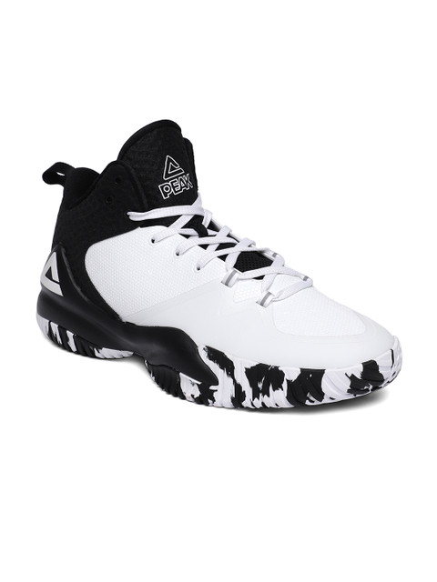 

PEAK Men Black & White Basketball Shoes