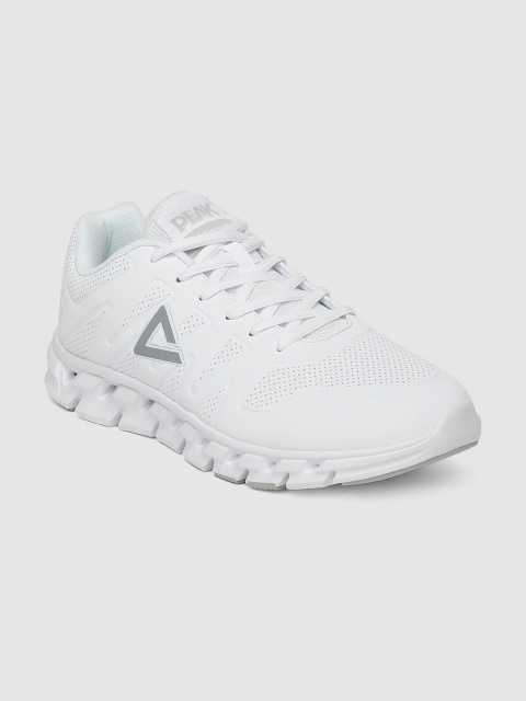 

PEAK Men White Running Shoes