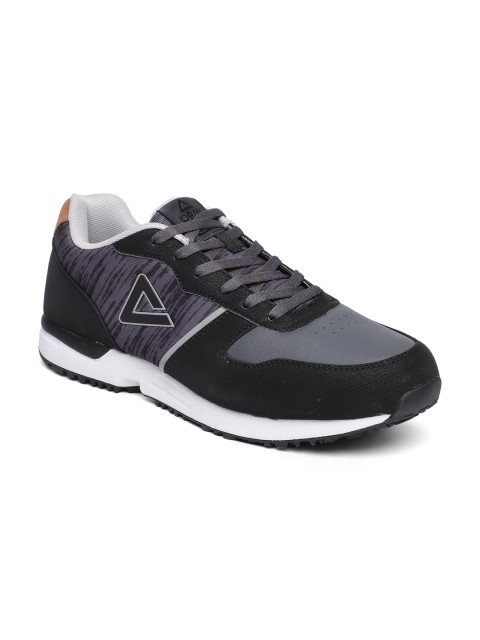 

PEAK Men Black & Grey Colourblocked Running Shoes