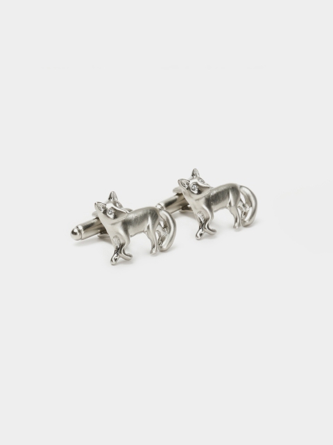 

SIMON CARTER LONDON Silver-Toned Rhodium-Plated Contemporary Cufflinks