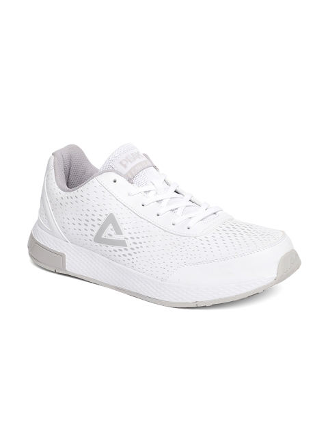 

PEAK Men White Running Shoes