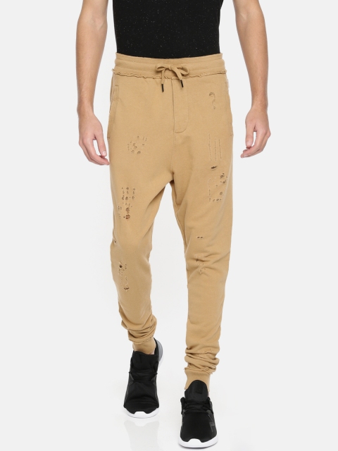 

Jack & Jones Men Khaki Drop Crotch Joggers
