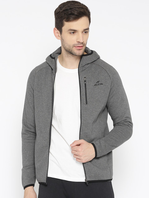 

Alcis Men Charcoal Grey Solid Sporty Jacket
