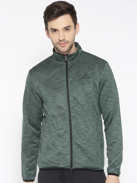 

Alcis Men Olive Green Solid Sweatshirt