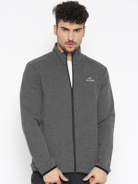 

Alcis Men Charcoal Grey Self Design Sweatshirt