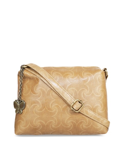 

Butterflies Mustard Self Design Sling Bag
