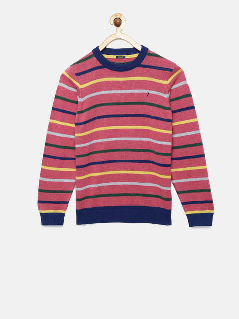 

Indian Terrain Boys Multicoloured Striped Pullover, Multi