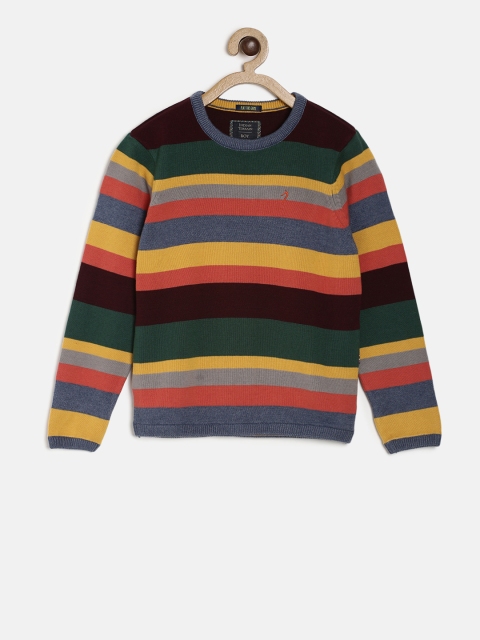 

Indian Terrain Boys Multicoloured Striped Pullover, Multi
