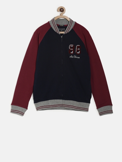 

Indian Terrain Boys Navy Blue Solid Sweatshirt