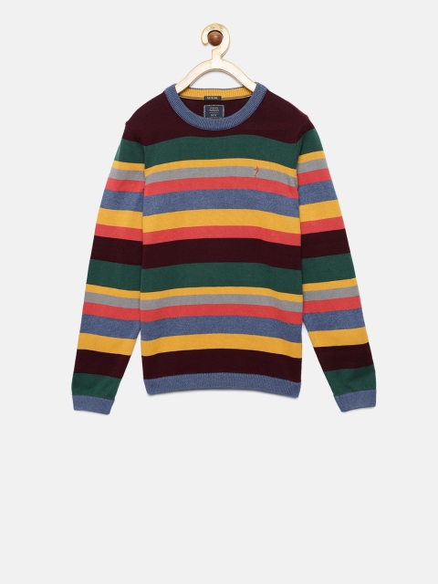 

Indian Terrain Boys Multicoloured Striped Pullover, Multi