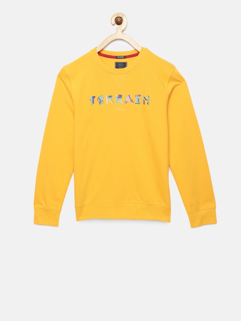 

Indian Terrain Boys Yellow Solid Pullover